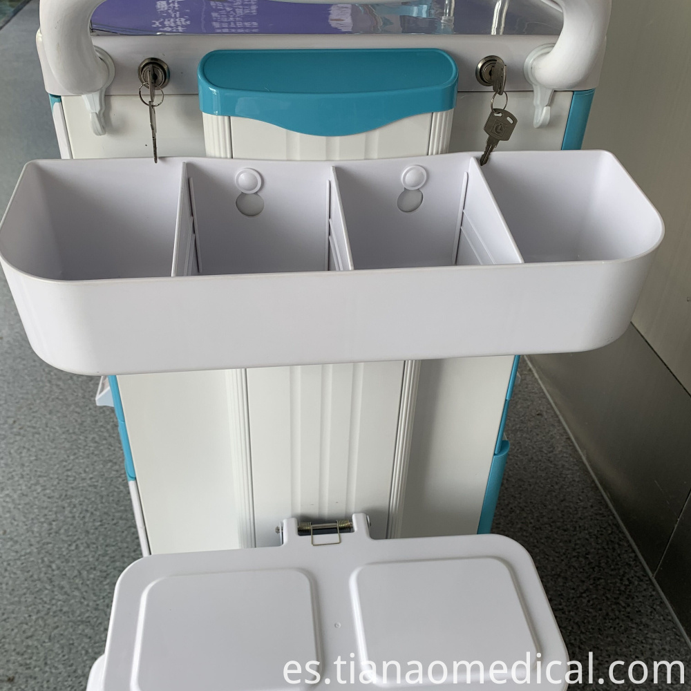 Carro de medicina ABS de acero hospitalario Hospital Steel ABS Medicine Trolley